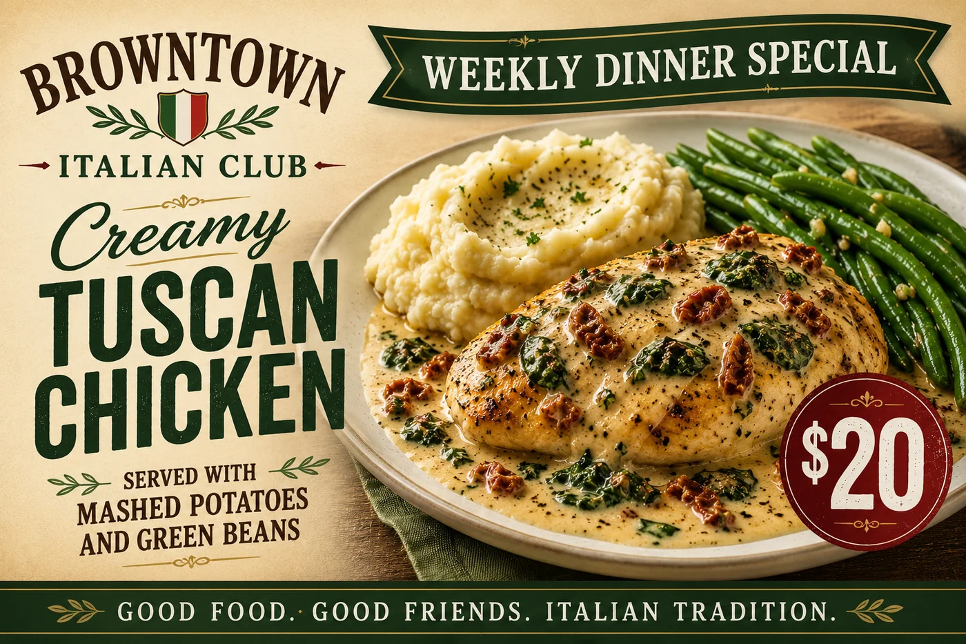 Past Browntown dinner special 2