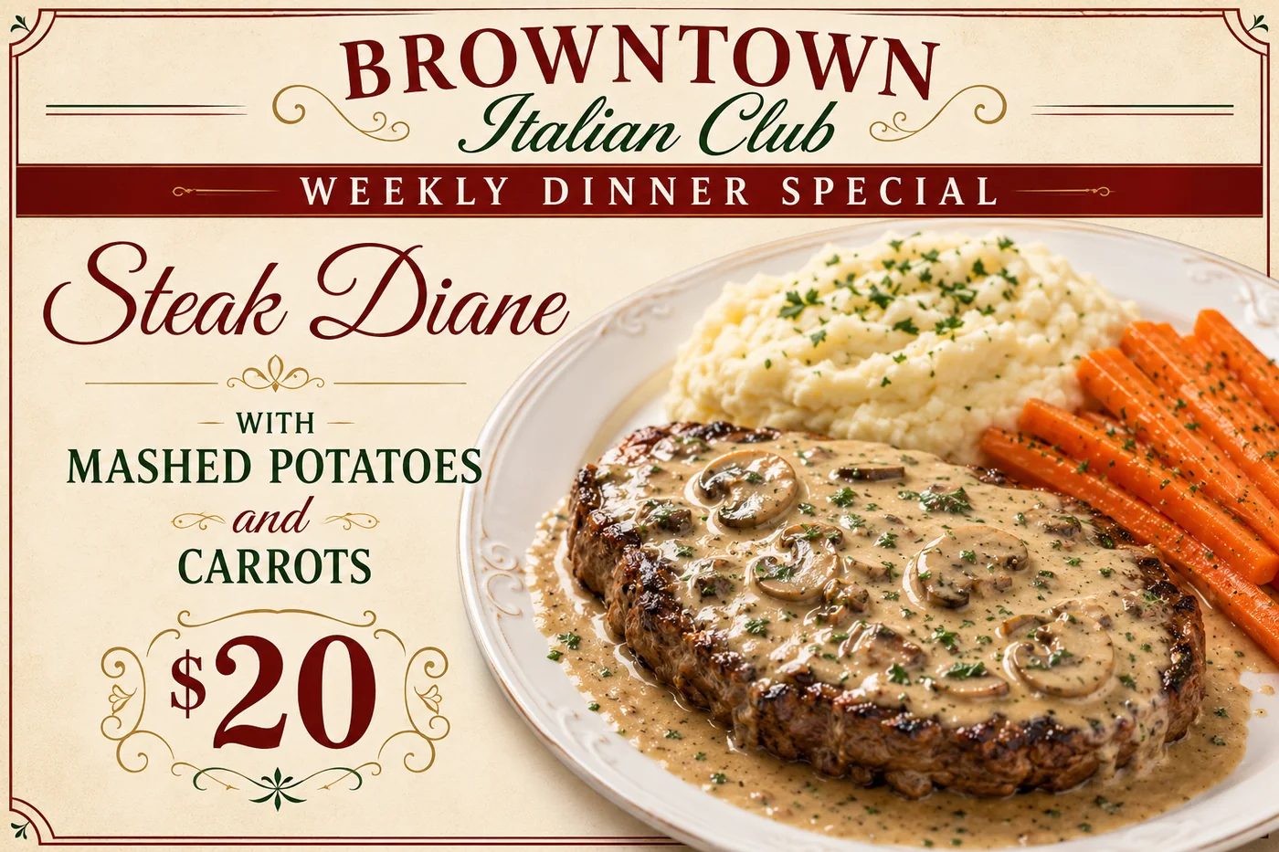 Past Browntown dinner special 3