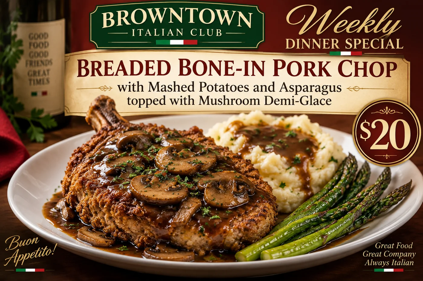 Past Browntown dinner special 5
