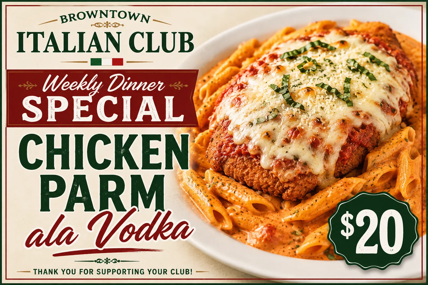 Past Browntown dinner special 14