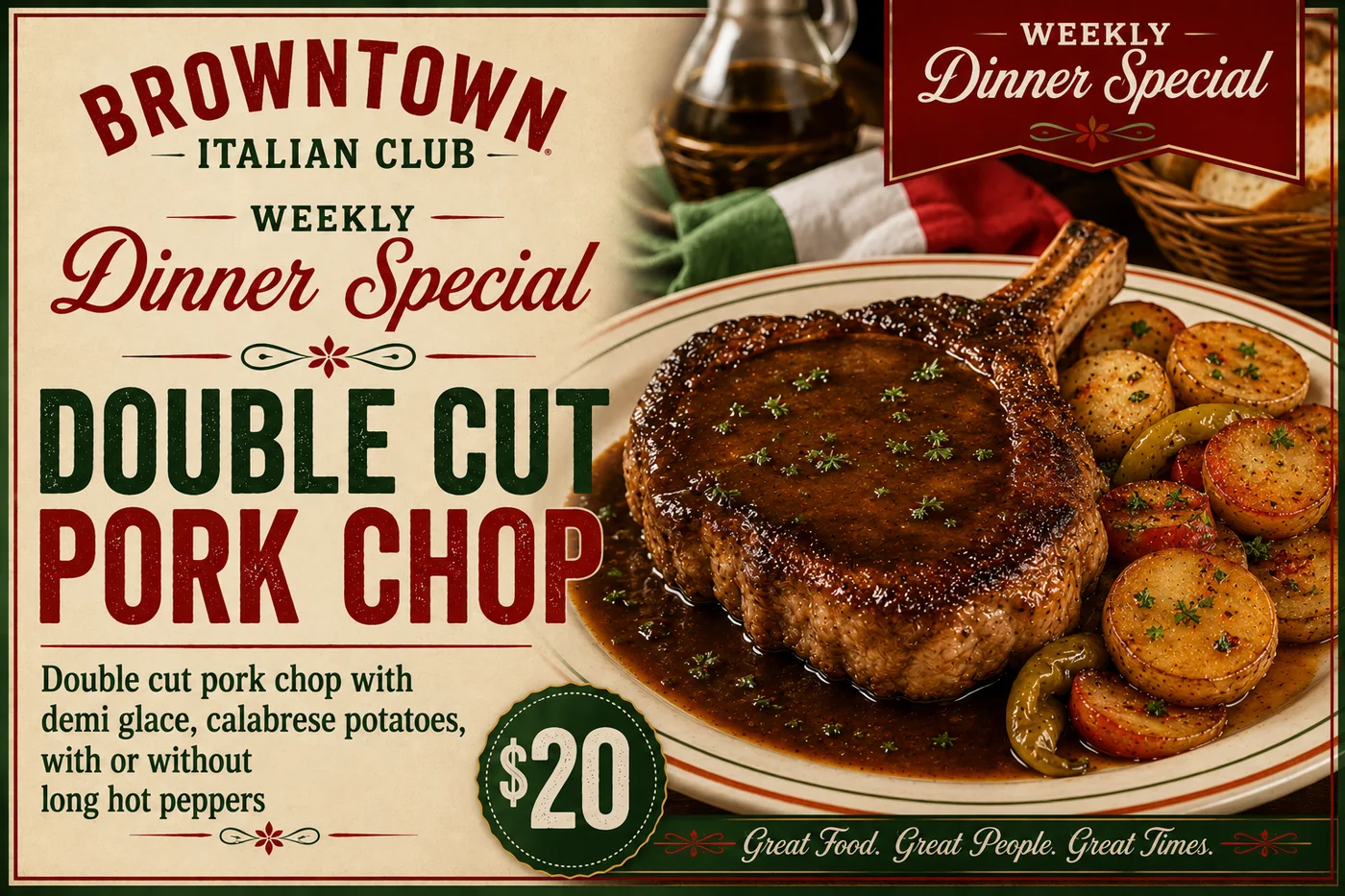 Past Browntown dinner special 15